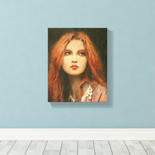 Pre-Raphaelite Muse Wrapped Canvas Afdruk (Insitu (Houten vloer))