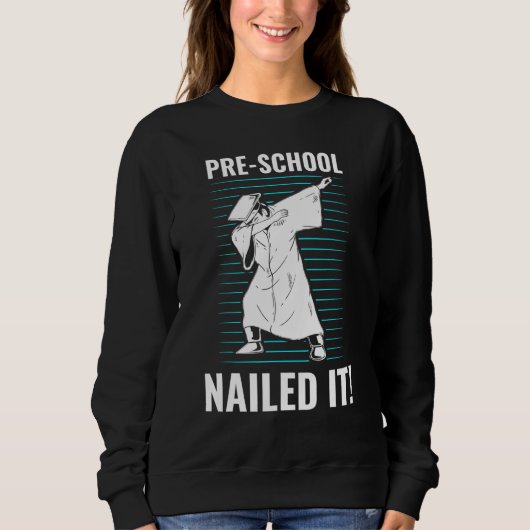 Pre-school genageld het Dabbing Boy Pre-Schooler A Trui (Voorkant)