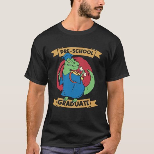 Pre School Graduate Crocodile Teacher Education Sc T-shirt (Voorkant)