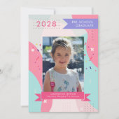 PRE-SCHOOL meisje Afstuderen Fotouitnodiging 2025 Kaart (Voorkant)