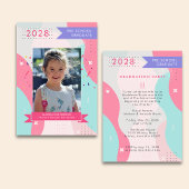 PRE-SCHOOL meisje Afstuderen Fotouitnodiging 2025 Kaart