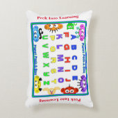 Pre-school peek naar leerpiloot - ABC & 1-2-3 Decoratief Kussen (Voorkant(Verticaal))