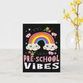 Pre-school vibes school leerling 1e dag terug naar kaart (Gele Bloem)