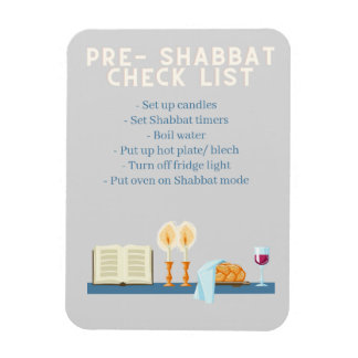 Pre-Shabbat checklist magneet