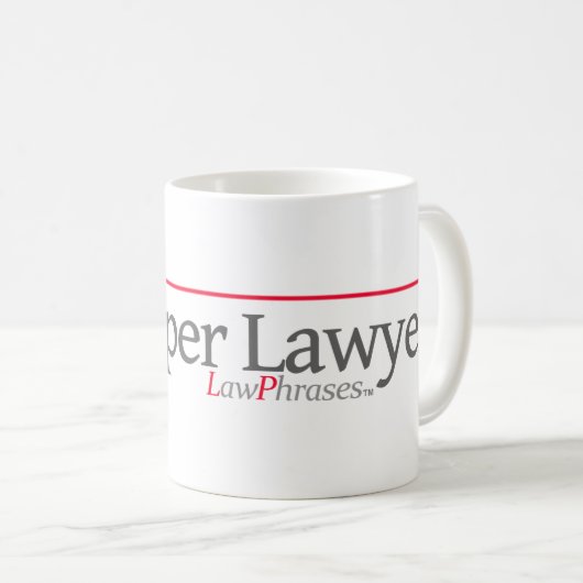 "PRE-SUPER LAWYER" — KOFFIEMOK (Voorkant rechts)