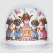 Pre Teen Birthday Aankondiging Sneeuwbol (Voorkant)