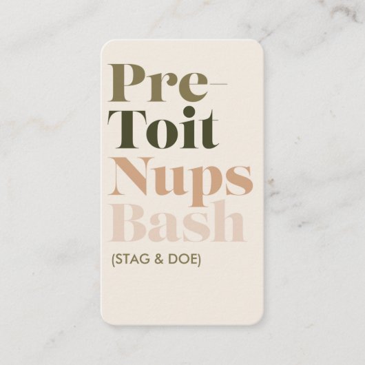 Pre-Toit Nups Bash Ticket (Voorkant)