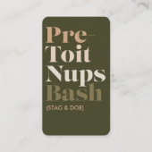 Pre-Toit Nups Bash Ticket (Voorkant)