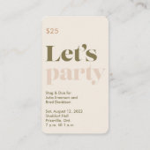 Pre-Toit Nups Bash Ticket (Achterkant)