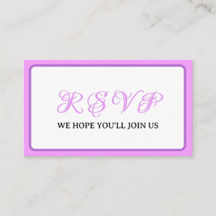 Pre-Wedding Golf Party Weekend Lavendel Paarse Informatiekaartje