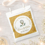 Pre-Wedding Golf Party Weekend Wit Goud Glitter Bedankzakje (Geknipt)