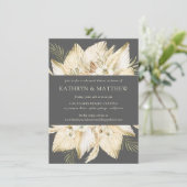 Pre-Wedding Pampas Grass Boho repetitie diner Kaart (Staand voorkant)