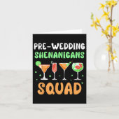 Pre-wedding Shenanigans Squad Party Groom Bachelor Kaart (Gele Bloem)