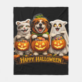 Pre-whimsical happy Halloween knuffel fleece deken (Voorkant)