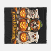 Pre-whimsical happy Halloween knuffel fleece deken (Voorkant (Horizontaal))