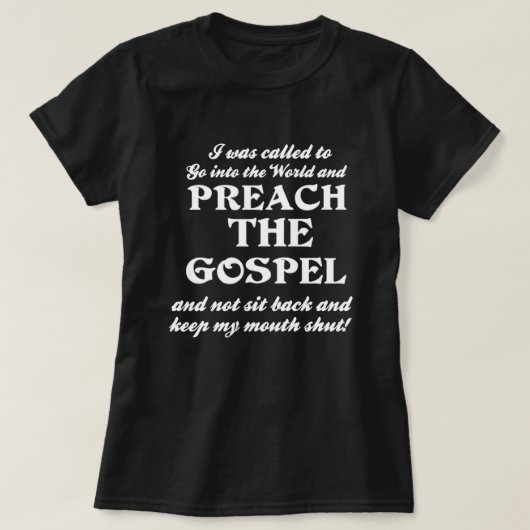 Preach het evangelie t-shirt (Design voorkant)