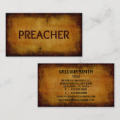 Preacher Antiek Brushed Wood Visitekaartje (Voorkant / Achterkant)