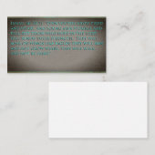 Preacher Bible Verse Quote Rev Visitekaartjes (Voorkant / Achterkant)