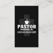 Preacher Coffee Lover Heilige Geest Kaffeine Visitekaartje (Voorkant)