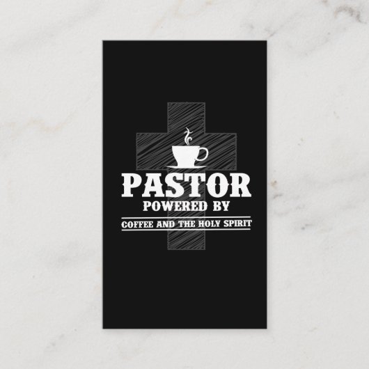 Preacher Coffee Lover Heilige Geest Kaffeine Visitekaartje (Voorkant)
