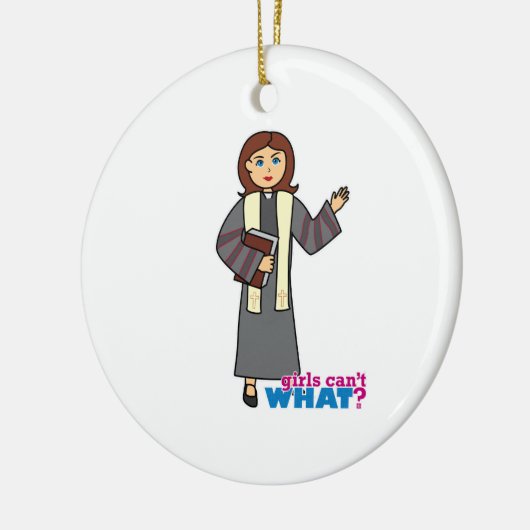 Preacher Girl Keramisch Ornament (Links)