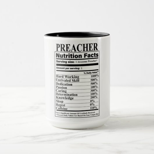 Preacher Nutrition Facts Mok (Midden)