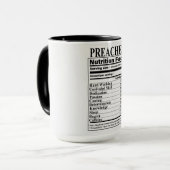 Preacher Nutrition Facts Mok (Voorkant links)