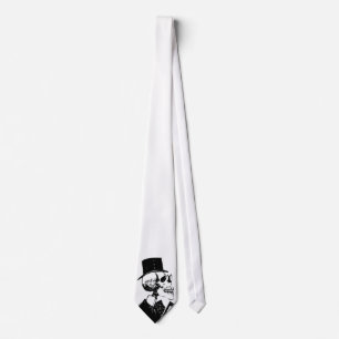 Preacher Skeleton Necktie Stropdas