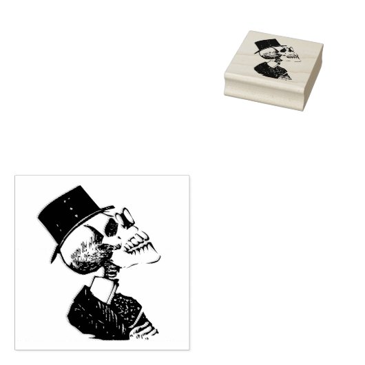 Preacher Skeleton Rubberstempel (Gestempeld)