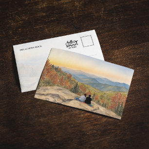 Preachers Rock North Georgia Waterverf Briefkaart