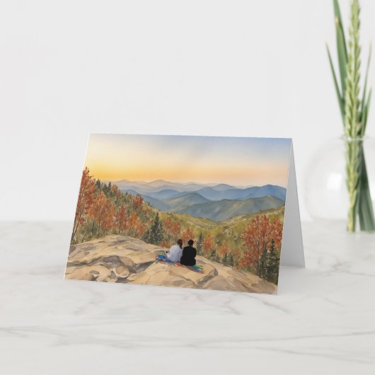 Preachers Rock North Georgia Waterverf Kaart (Voorkant)