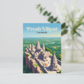 Preah Vihear Tempel Cambodja Briefkaart (Staand voorkant)