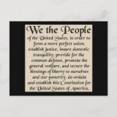 Preambule bij de Grondwet van de Verenigde Staten Briefkaart (Voorkant)