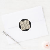 Preambule bij de Grondwet van de Verenigde Staten Ronde Sticker (Envelop)