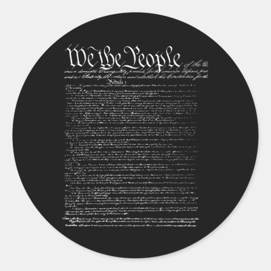 preambule bij de onafhankelijkheidsdag van de gron ronde sticker (Voorkant)