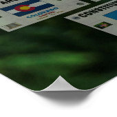 Preambule Perfection Flag - Amerikaans Constitutie Poster (Hoek)