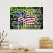 Preambule Perfection Flag - Amerikaans Constitutie Poster (Keuken)