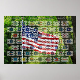 Preambule Perfection Flag - Amerikaans Constitutie Poster