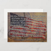 Preambule van de Amerikaanse Grondwet op gestructu Briefkaart (Voorkant / Achterkant)