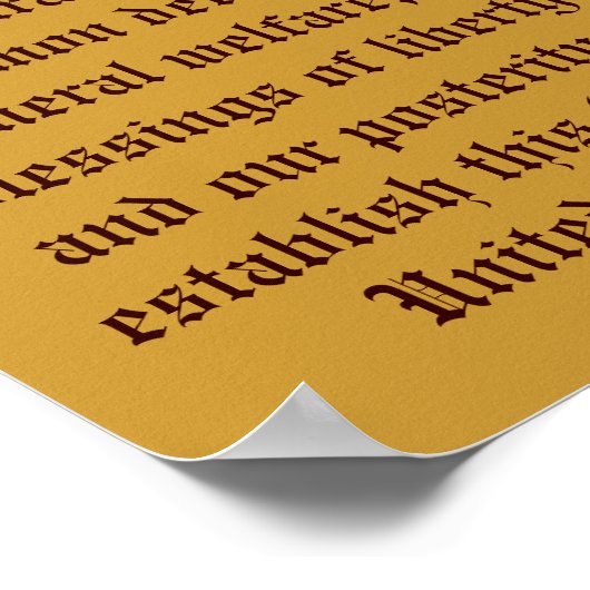 Preambule van de Grondwet. Poster (Hoek)