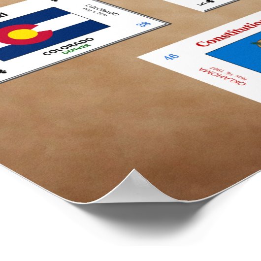 Preambule van de grondwet van de Verenigde Staten Poster (Hoek)