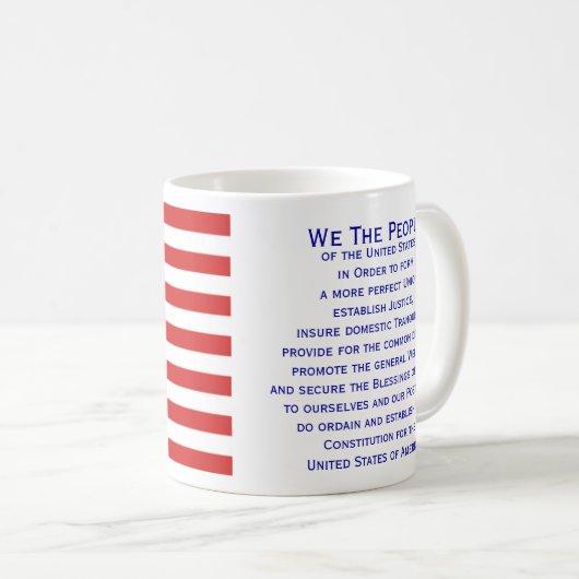 Preambule van de Grondwet Vlag Mok (Voorkant rechts)