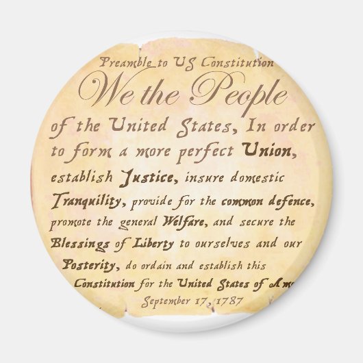 Preambule van Grondwet H Magneet (Voorkant)