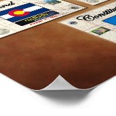 Preambule van het Amerikaanse Constitutie Poster (Hoek)