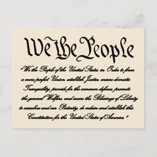 Preambule Verenigde Staten Briefkaart (Voorkant)