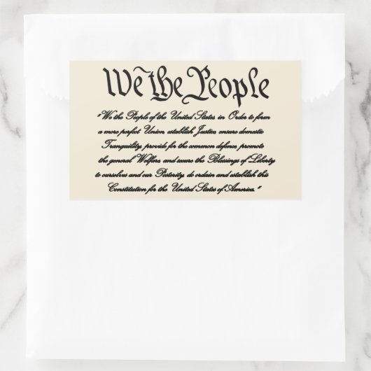 Preambule Verenigde Staten Rechthoekige Sticker (Tas)