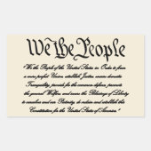 Preambule Verenigde Staten Rechthoekige Sticker (Voorkant)