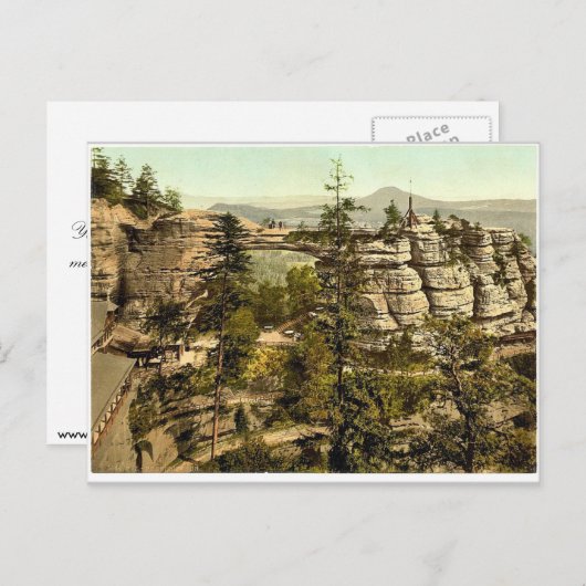 Prebischtor met Rosenberg, Bohemian Zwitserland, Briefkaart (Voorkant / Achterkant)