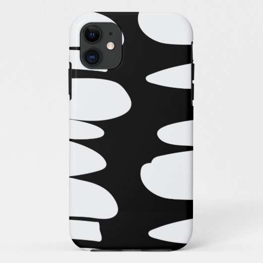 Precariële zwarte & witte iPhone draagtas Case-Mate iPhone Case (Achterkant)