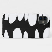Precariële zwarte & witte iPhone draagtas Case-Mate iPhone Case (Achterkant (horizontaal))